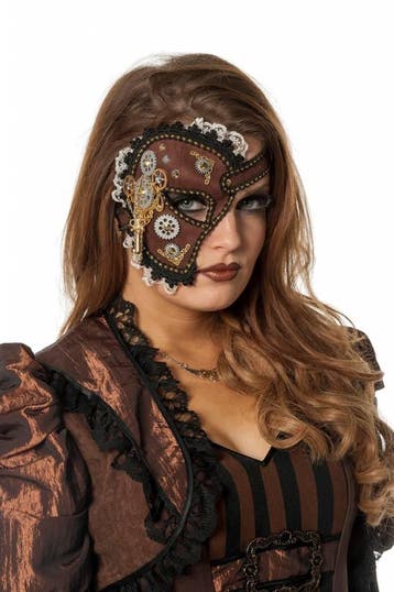 Luxe halve masker steampunk, Kleding | Dames, Carnavalskleding en Feestkleding, Ophalen of Verzenden, Nieuw
