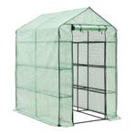 [en.casa] Tuinkas Vale met planken 120x170x194 cm groen, Tuin en Terras, Tuinhuizen, Verzenden, Nieuw