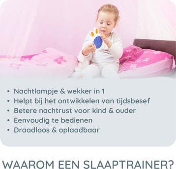Slaaptrainer - Nachtlampje - Kinderwekker - Pastel Beige - A, Verzenden, Zo goed als nieuw