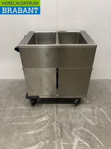 RVS Rieber Verrijdbare Bain-Marie 2 x 1/1 GN met, Ophalen of Verzenden, Gebruikt