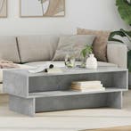 Salontafel Beton Grijs 100 x 46 x 35 cm Bewerkt hout, Verzenden, Nieuw