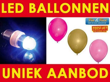 LED Ballonnen - LED ballon - Ballon lichtjes vele kleuren, Verzenden, Nieuw