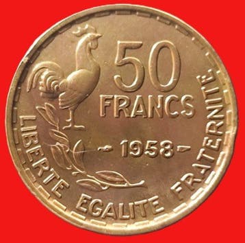 Frankrijk. 50 Francs 1958 Guiraud (Zonder minimumprijs)