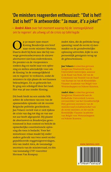 Land zonder koning 9789401492454 Jan Velaers, Verzenden, Zo goed als nieuw, Jan Velaers