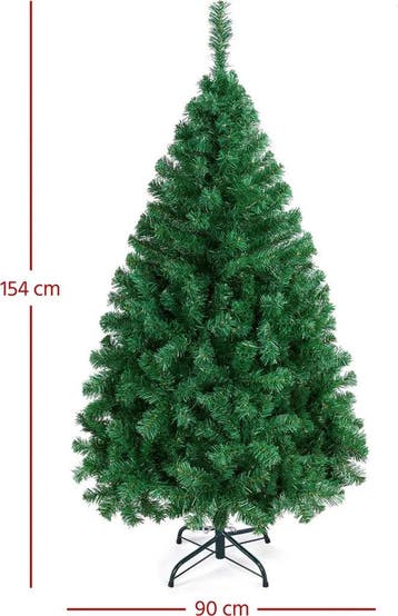 2dekans | Yaheetech Kunstkerstboom - 154 cm Groen - 398, Diversen, Kerst, Ophalen of Verzenden, Zo goed als nieuw