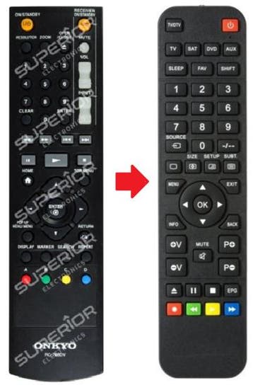 Alternatieve Onkyo RC-788DV afstandsbediening, Verzenden, Nieuw