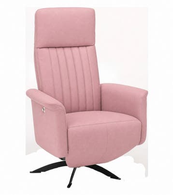 Relaxfauteuil Hessum - relaxfauteuils - Roze, Nieuw, Stof