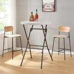 Klaptafel Ljusnarsberg tuintafel rond Ø80x110 cm wit [en.cas, Verzenden, Nieuw