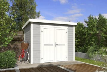 Outdoor Life Blokhut Mila Platinum Grey-Wit 250 x 200 cm, Nieuw