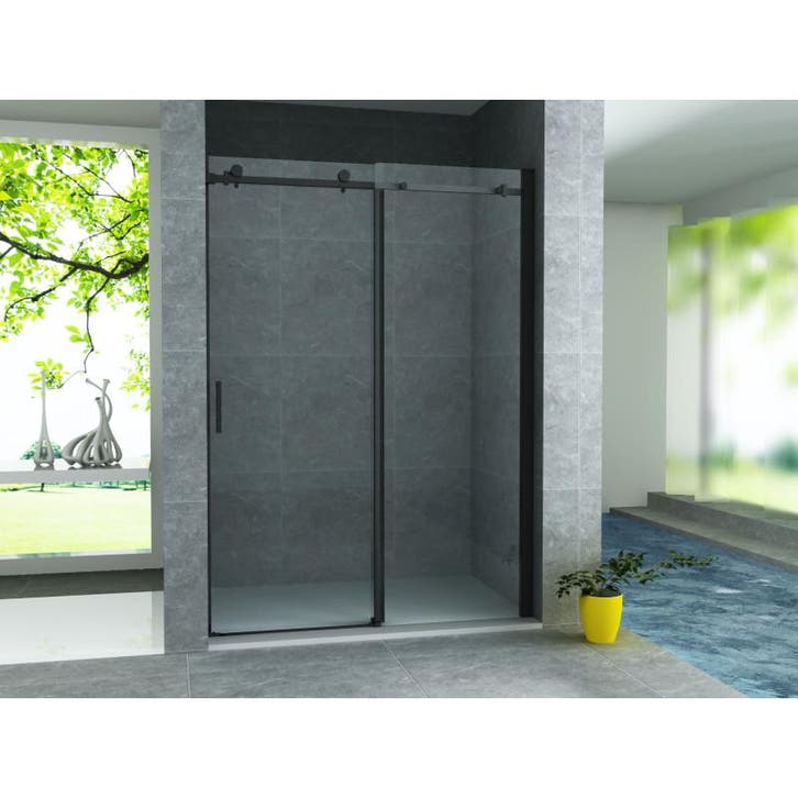 Nisdeur Schuif Verstelbaar Mat zwart 140 x 200 cm (Badkamer), Doe-het-zelf en Verbouw, Sanitair, Nieuw, Ophalen of Verzenden