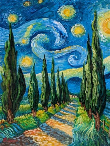 Michele Luna (1980) - Omaggiando larte di Van Gogh