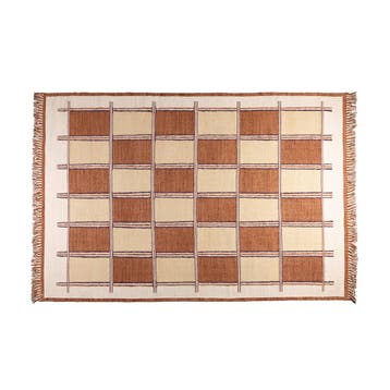 *WOONWINKEL* Dutchbone Gambit Vakken Vloerkleed Terra Beige, Huis en Inrichting, Verzenden, Nieuw