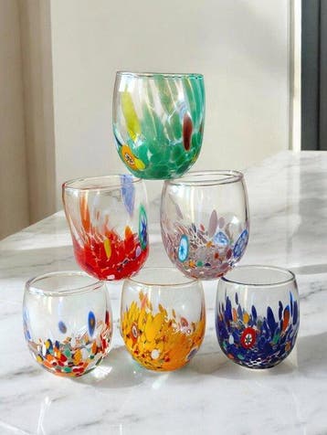MurArt - MurArt - Drinkset (6) - Glas - Murrine Millefiori, Antiek en Kunst