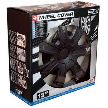 Car Plus Wieldoppen Vr 13 Inch Abs Carbon Zwart Set Van 4, Auto diversen, Ophalen of Verzenden, Nieuw