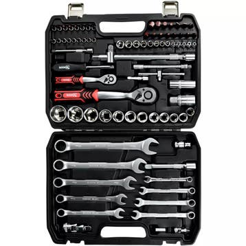 Benson Gereedschapset 82-delig met ratels, doppen, bits e..., Auto diversen, Ophalen of Verzenden, Nieuw
