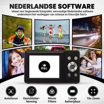2dekans | K&L Digitale Camera - Fototoestel - Fotocamera -, Ophalen of Verzenden, Zo goed als nieuw