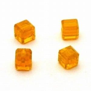10 x  Handgeslepen glas  kraal 8mm oranje (Glaskralen), Ophalen of Verzenden, Nieuw, Kraal