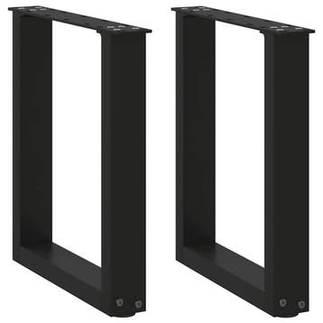 vidaXL Salontafelpoten 2 st U-vormig 38x(42-43) cm staal, Verzenden, Nieuw