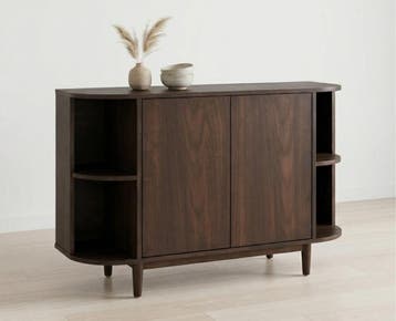 Dressoir Milla mangohout 2-deurs 120x44x82 cm - Bruin -, Ophalen of Verzenden, Nieuw