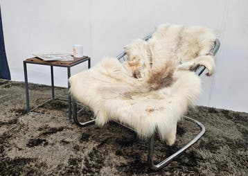 Fauteuil Minotti Vacht | Wit Metaal, Huis en Inrichting, Ophalen of Verzenden, Nieuw