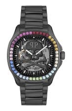 Philipp Plein Skeleton Spectre PWRAA0823 automatisch horloge, Overige merken, Staal, Verzenden, Polshorloge