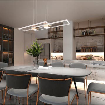 LED Hanglamp - Trion Zuru - 37W - Aanpasbare Kleur - Dimbaar, Huis en Inrichting, Lampen | Hanglampen, Ophalen of Verzenden, Nieuw