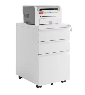 Mobiele Metalen Ladekast met Slot – 3 Lades, 39x62x46 cm, Verzenden, Nieuw in verpakking
