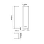 Aanbieding: Handdoekrek Wiesbaden Loft 95x25 Cm Geborsteld, Ophalen of Verzenden, Nieuw