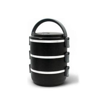 RVS Lunchbox 3-Delig – Stapelbare Maaltijdbak met Handvat, Ophalen of Verzenden, Nieuw