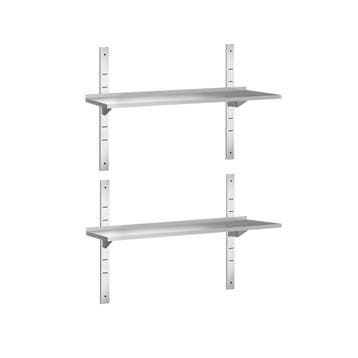 GGM Gastro | Dubbele RVS wandplank PREMIUM - 1400x300mm |, Verzenden, Nieuw in verpakking, RVS Meubilair