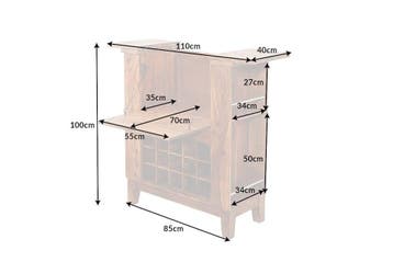 Massieve barkast MAKASSAR 85cm Sheesham steenafwerking, Ophalen of Verzenden, Nieuw