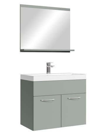 Badkamermeubel Montreal Set 02 60 x 35 cm Mat Groen, Verzenden, Nieuw, Wastafelkast