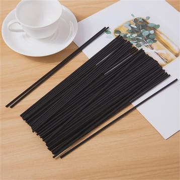 100x Diffuser Stokjes - 3mm x 240mm - Houtkleur, Zwart & Wit, Verzenden, Nieuw