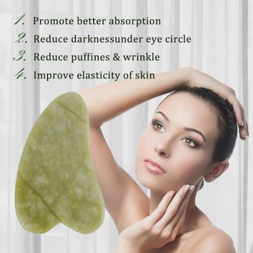 Natuurlijke Jade Roller & Gua Sha Set - Gezichtsmassage & Hu, Verzenden, Nieuw