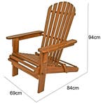 Ligstoel Adirondack Acacia hardhout opvouwbaar (Stoelen), Tuin en Terras, Verzenden, Nieuw