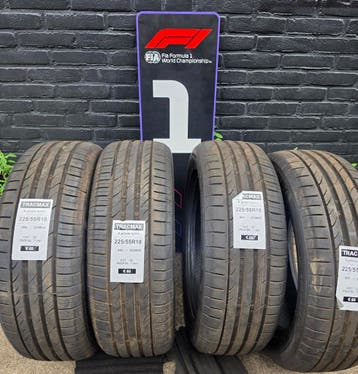 225/55r18 98V Tracmax Demo zgn Dot 25 7mm, Ophalen, 18 inch, Nieuw, Band(en)