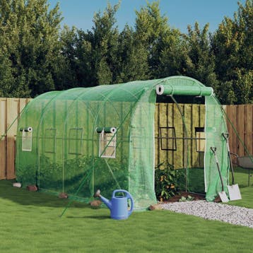 vidaXL Tuinkas met stalen frame 8 m² 4x2x2 m, Verzenden, Nieuw