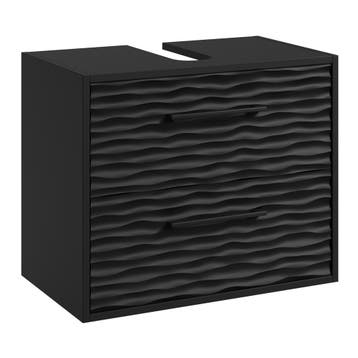 Wastafelkast Etna 60 x cm x 35 cm x 50 cm Zwart Badkamerkast, Verzenden, Nieuw, Wastafelkast
