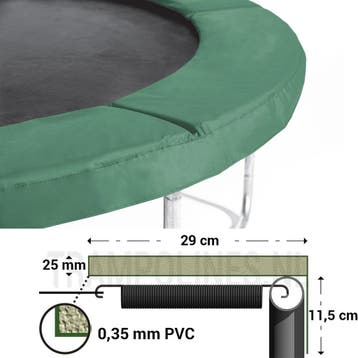 Trampoline Rand Groen 360-366 cm Salta, Ophalen of Verzenden, Nieuw