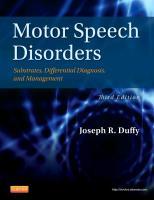 Motor Speech Disorders 9780323072007, Zo goed als nieuw