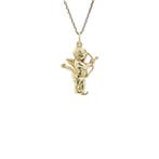 Gouden hanger cupido 14 karaat, Verzenden, Zo goed als nieuw, Goud