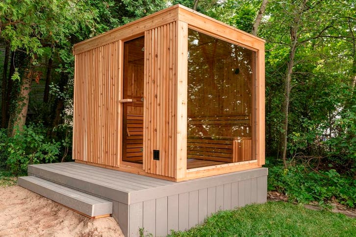 Buitensauna - Moderne Tuin Saunas - Canadese Red Cedar, Sport en Fitness, Sauna, Fins of Traditioneel, Complete sauna, Nieuw, Verzenden