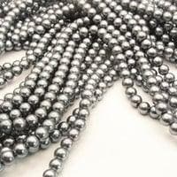 100 x acryl parels 4mm grey (Allerlei acryl kralen, Kralen), Ophalen of Verzenden, Nieuw, Kraal