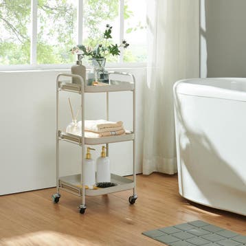 Serveerwagen Kelevn trolley 67x33x31 cm grijs [en.casa], Verzenden