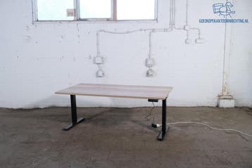 Elektrisch zit-sta bureau Halifax zwart frame nieuw, Zit-sta bureau, Gebruikt, Verzenden, Overige merken