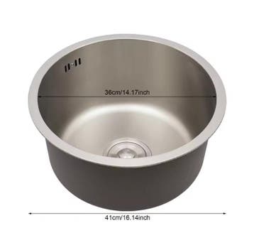 Ronde RVS Onderbouw Spoelbak 41 cm met Afvoer, Verzenden, Nieuw