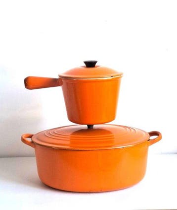Le Creuset - Steelpan (2) - Emaille, IJzer - Marmitte &