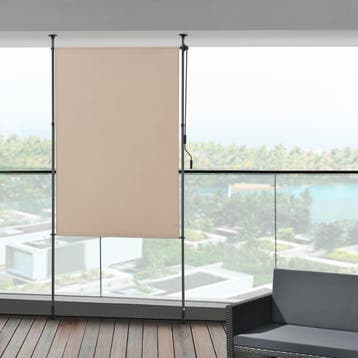 [pro.tec] Rolgordijn voor buiten Cimarra 150x270 cm zandkleu, Verzenden, Nieuw
