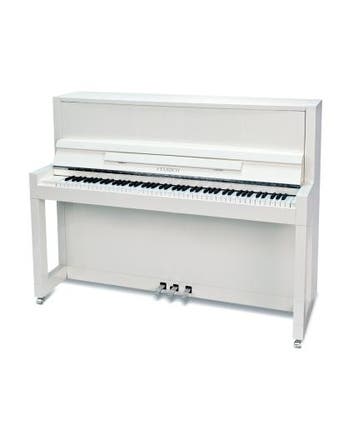 Feurich 115 Premiere PWH chroom piano, Nieuw, Wit, Piano