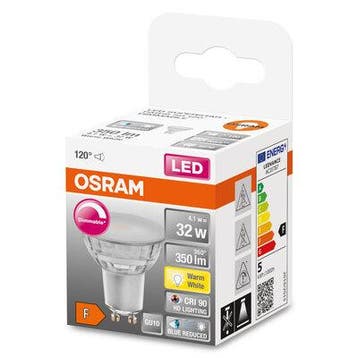 OP=OP Osram LED GU10 4.1W/927 120º 350lm Dimbaar | Beste..., Ophalen of Verzenden, Nieuw